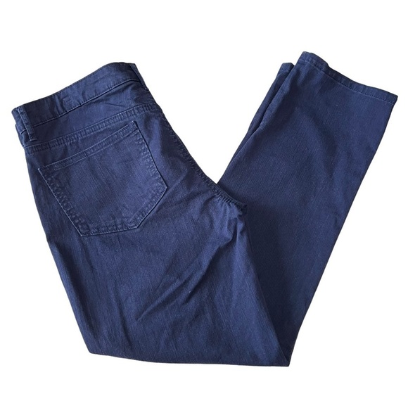 Norma Kamali Navy Blue Zipper Ankle Denim Pants - Picture 7 of 10
